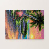Paysage de plage Tropical Puzzle (Horizontal)
