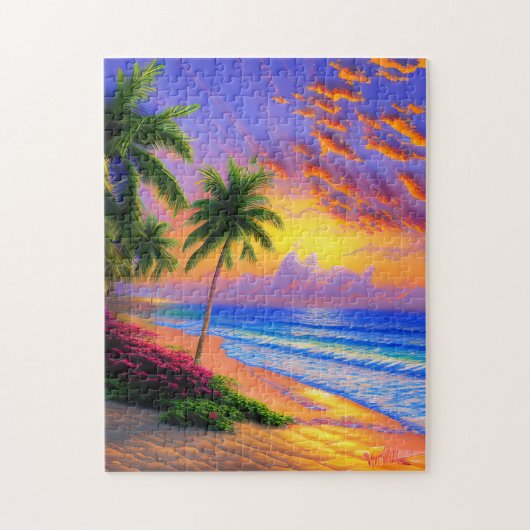 Paysage de plage Tropical Puzzle (Vertical)