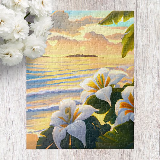 Paysage de plage Tropical Puzzle