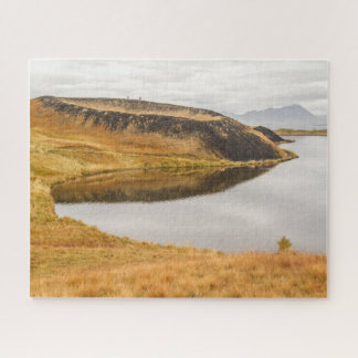Paysage de puzzle de l'Islande - lac Myvatn