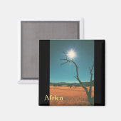 Paysage de savane Bush Afrique Arbre Magnet (Recto/Verso)