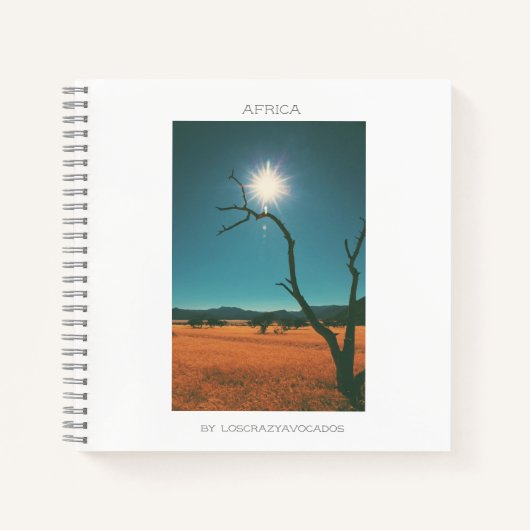 Paysage de savane Bush Afrique Cahier d'arbre (Devant)