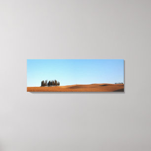 Paysage de Toscane avec panorama sur toile de cypr