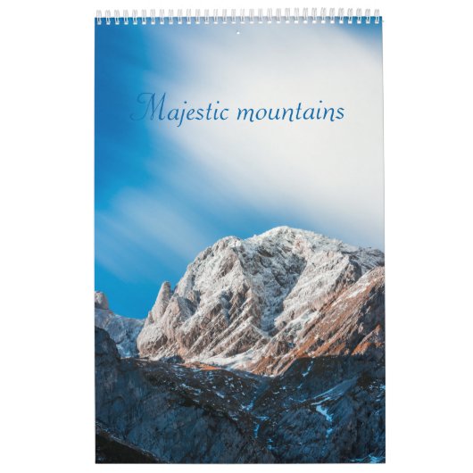Paysage des montagnes majestueuses calendrier phot (Protection)