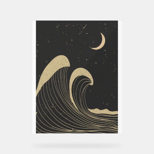 Paysage des vagues océaniques (Recto)