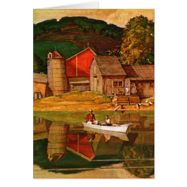 Paysage d'étang de ferme par Mead Schaeffer (Devant)