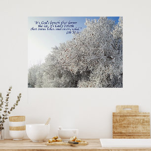 Paysage d'hiver Affiche inspirante