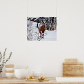 Paysage d'hiver avec affiche papier de valeur de c (Cuisine)