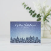 Paysage d'hiver Carte postale de Noël (Debout devant)