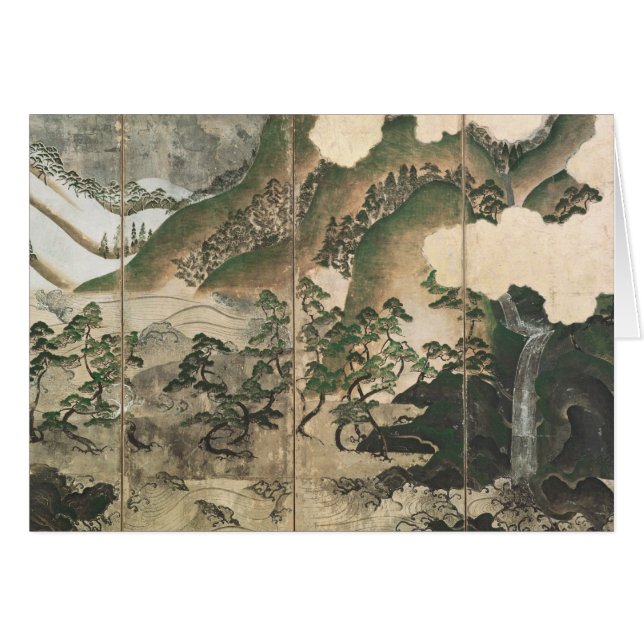 Paysage d'hiver de clair de lune (Devant horizontal)