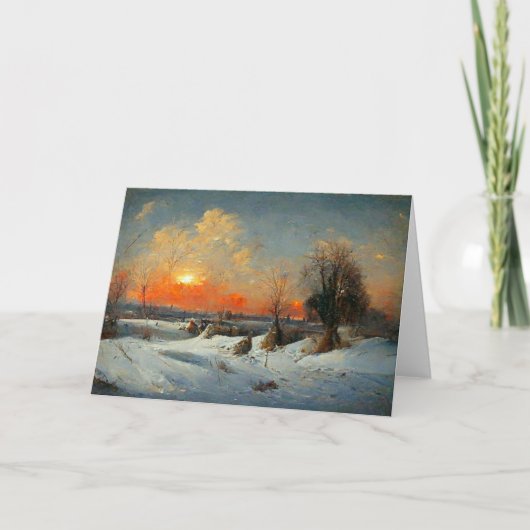 Paysage d'hiver no 1 Vierge 5" x 7" Carte de voeux (Devant)