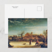 Paysage d'hiver par carte postale Rembrandt (Devant / Derrière)