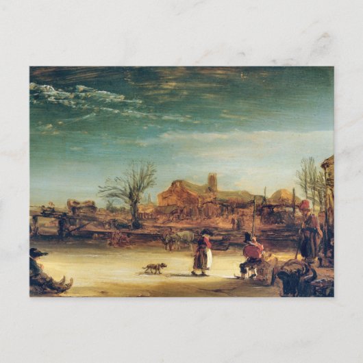 Paysage d'hiver par carte postale Rembrandt (Devant)