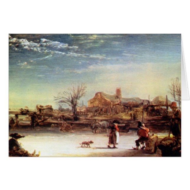 Paysage d'hiver par Rembrandt Harmenszoon van Rijn (Devant Horizontal)
