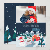 Paysage d'hiver Photo vacances Faire-part de démén (Devant / Derrière)