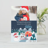 Paysage d'hiver Photo vacances Faire-part de démén (Debout devant)