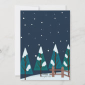 Paysage d'hiver Photo vacances Faire-part de démén (Dos)