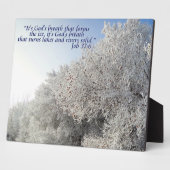 Paysage d'hiver Plaque inspirante (Côté)