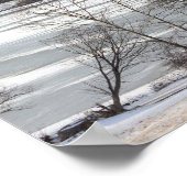 Paysage d'hiver Poster du lac gelé (Coin)