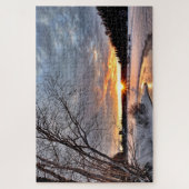Paysage d'hiver Scène de neige Jigsaw Puzzle (Vertical)