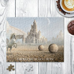 Paysage d'Imaginaire avec Unicorn et Castle Puzzle<br><div class="desc">Puzzle avec un paysage imaginaire avec une licorne et un château. Les couleurs assorties offrent un défi supplémentaire pour ce puzzle!</div>