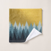 Paysage d'or des arbres forestiers (Gant de toilette)