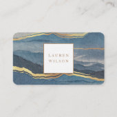 paysage doré carré carte de visite (Devant)