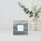 paysage doré carré carte de visite (Debout devant)