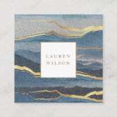 paysage doré carré carte de visite (Devant)