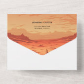 Paysage du désert Mariage tout en une invitation (Verso)