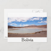 Paysage du lac sur la carte postale texte Altiplan (Devant / Derrière)