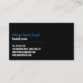 Paysage du terrain de baseball, Carte de visite en (Dos)