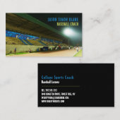 Paysage du terrain de baseball, Carte de visite en (Devant / Derrière)