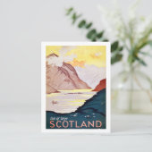 Paysage écossais, carte postale voyage vintage (Debout devant)
