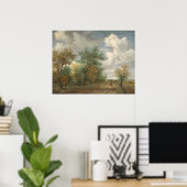 Paysage en bois, Meindert Hobbema Poster d'art (Bureau à domicile)
