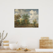 Paysage en bois, Meindert Hobbema Poster d'art (Cuisine)