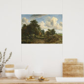 Paysage en bois, Meindert Hobbema Poster d'art (Cuisine)