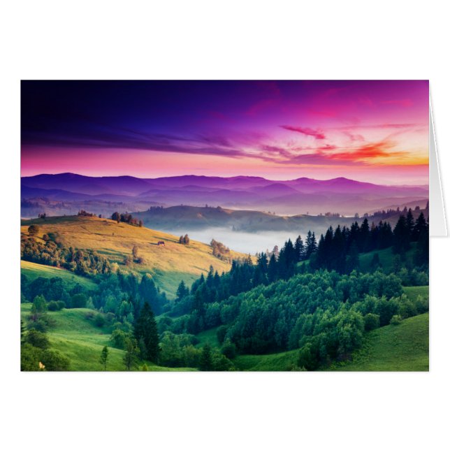 Paysage fantastique du matin. Remplacer (Devant horizontal)