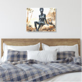 Paysage féminin africain toile étirée (Insitu(Chambre))