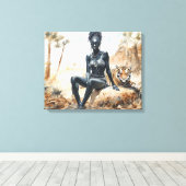 Paysage féminin africain toile étirée (Insitu (Plancher de Bois))