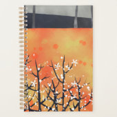 Paysage floral Abstrait brûlé orange (Devant)