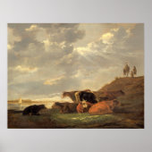 Paysage fluvial - Aelbert Cuyp Poster d'art (Devant)