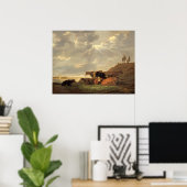 Paysage fluvial - Aelbert Cuyp Poster d'art (Bureau à domicile)