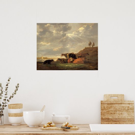 Paysage fluvial - Aelbert Cuyp Poster d'art (Cuisine)