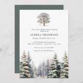 Paysage forestier hivernal | Invitations de forêt (Devant / Derrière)