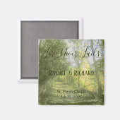 Paysage forestier Mariage Couple Magnet (Recto/Verso)