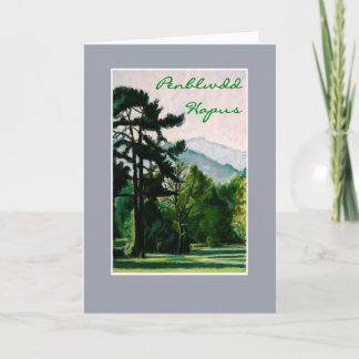 Paysage gallois, carte d'anniversaire : Salutation
