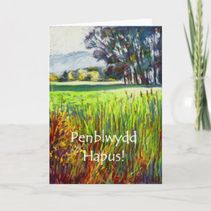 Paysage gallois, carte d'anniversaire : Salutation