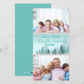 Paysage hiver turquoise Scène 2 Photos - Carte pho (Devant / Derrière)