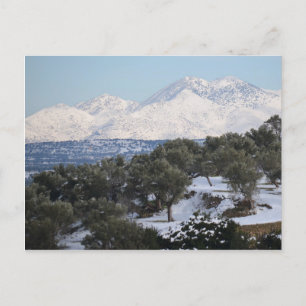 Paysage hivernal de neige - Carte postale Grèce
